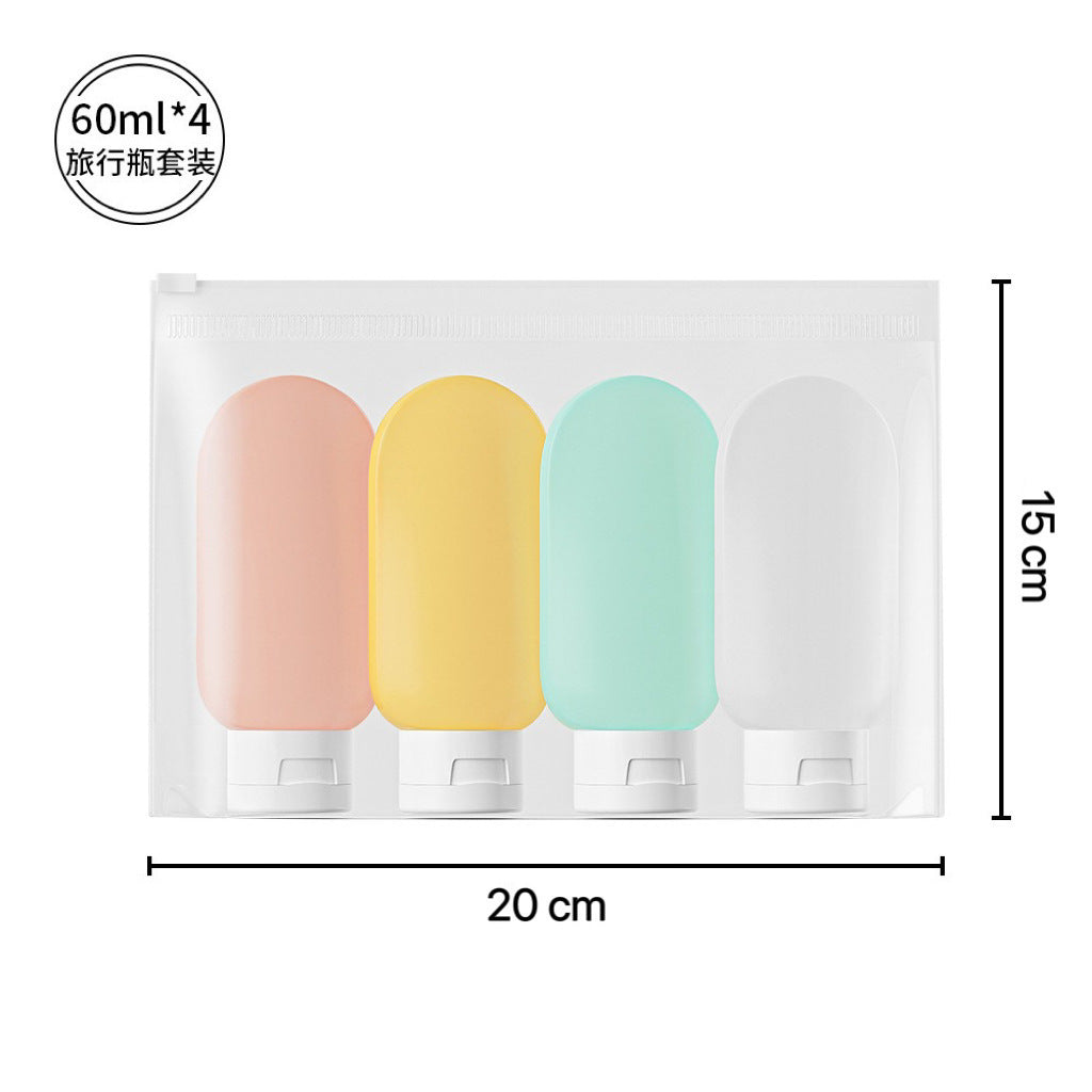 Set de Botellas de Viaje 4 Piezas – Envases para Shampoo y Líquidos (60ml)