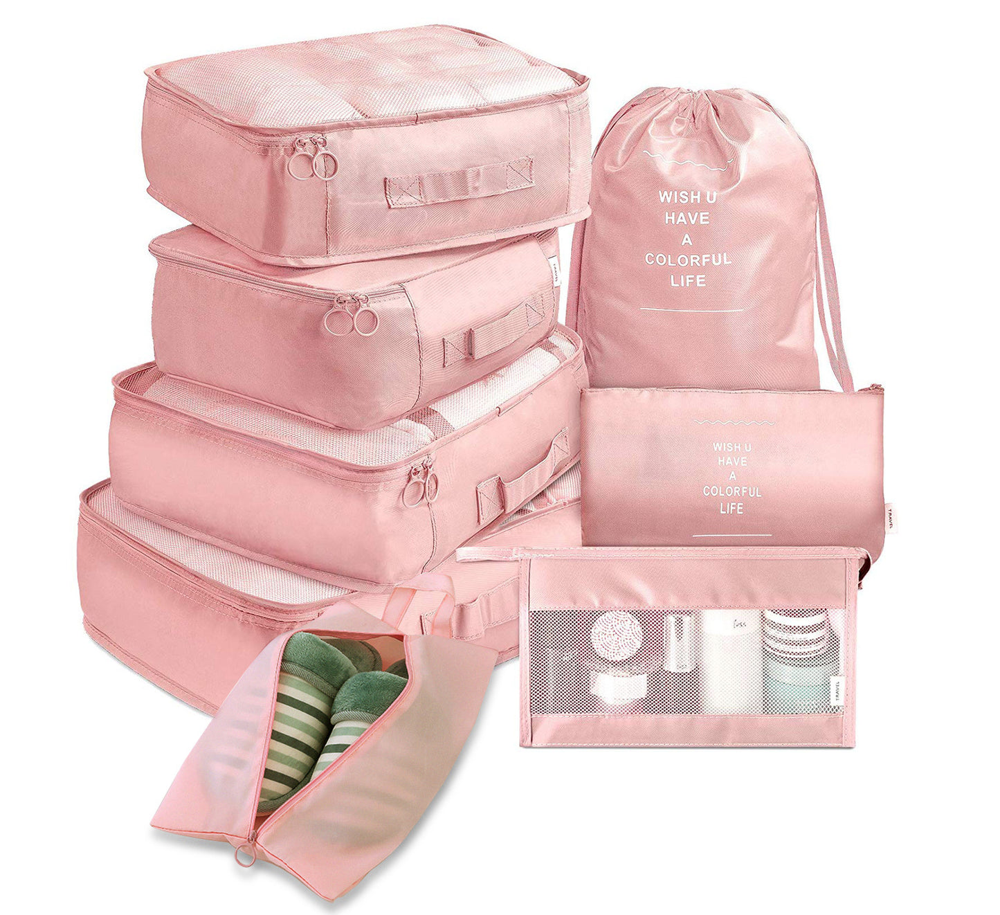 Set de Organizadores de Maleta 8 Piezas – Packing Cubes para Viaje