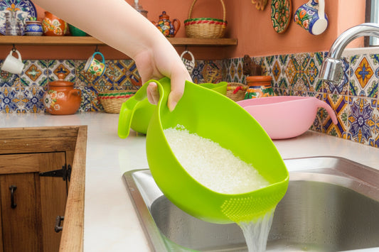 Colador para Lavar Arroz con Escurridor – Canasta de Cocina Multifuncional